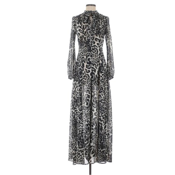 Michael Kors Python Print Sheer Flowy Dress Size Small - Picture 1 of 16